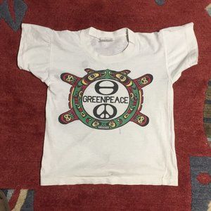 Rare "Greenpeace" Vintage (1970's) Kid's T Shirt - Size M